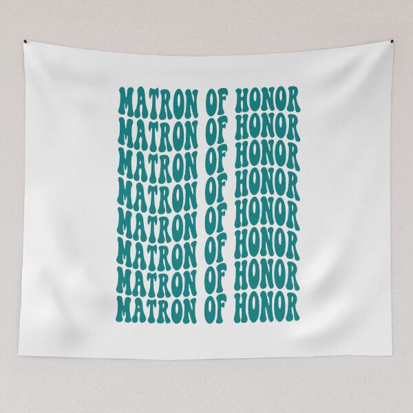 Item preview, Matron of Honor Teal Retro Graphic Bridal Party Gifts for Bachelorette Party designed and sold by mysticblvd.