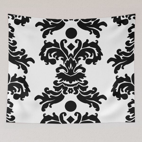 Item preview, Black and white vertical digital drawing of an abstract flower illustration designed and sold by nigellas.