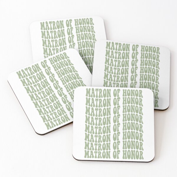 Item preview, Matron of Honor Sage Green Retro Graphic Bridal Party Gifts for Bachelorette Party designed and sold by mysticblvd.