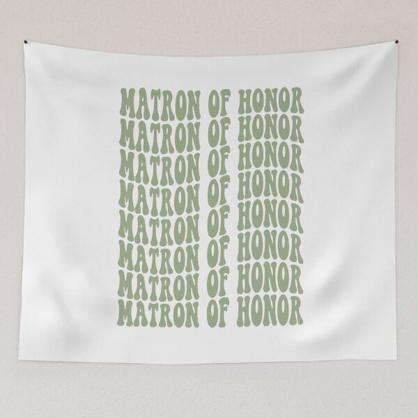 Item preview, Matron of Honor Sage Green Retro Graphic Bridal Party Gifts for Bachelorette Party designed and sold by mysticblvd.
