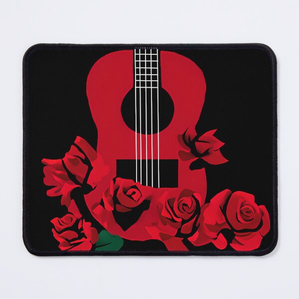 Item preview, Red Guitar with Red Roses designed and sold by Trace1234.