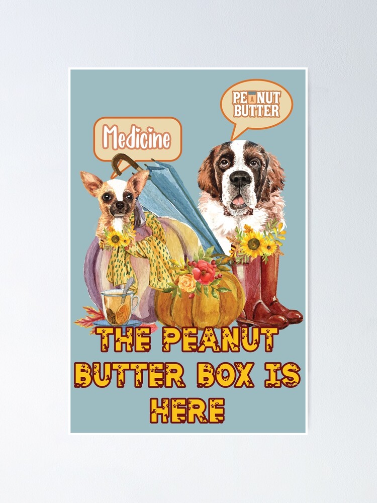 The Peanut Butter Box Is Here: Doggy Duo Version Funny St. Bernard Dog  Commercial Humor Pet Mat for Sale by JoyOfHopeStore