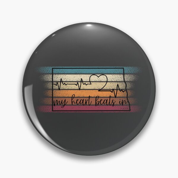Item preview, My heart beats in North Dakota designed and sold by HooYooTeeTees.