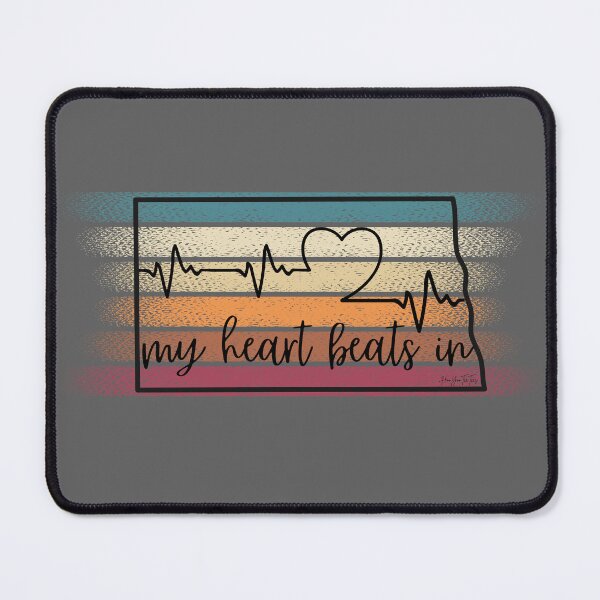 Item preview, My heart beats in North Dakota designed and sold by HooYooTeeTees.