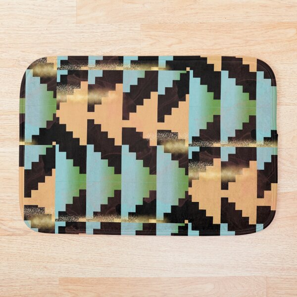 Item preview, Geometric color of brown and blue designed and sold by andrasdesignssss.