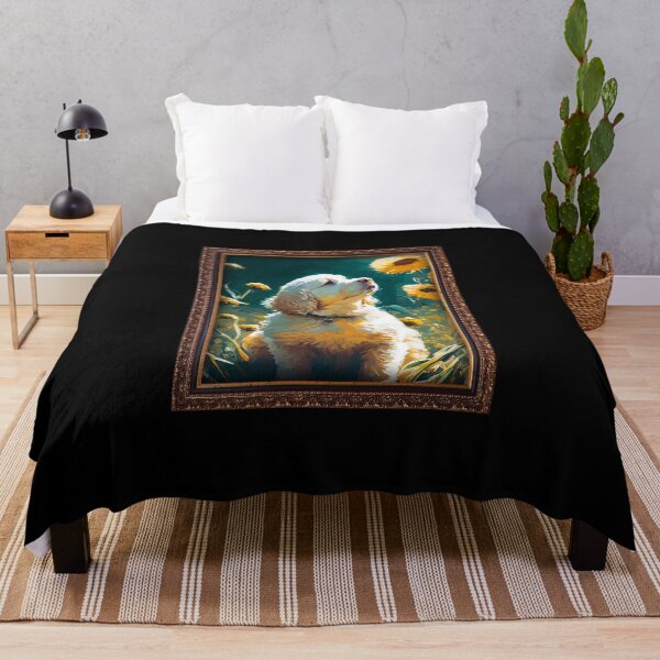 Item preview, Clumber Spaniel Sunflower Painting Adorable Dog designed and sold by rafaeltto.