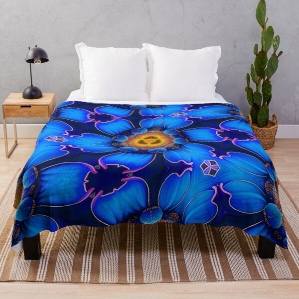 Item preview, Ai Blue Flower Pattern designed and sold by Patternflower.