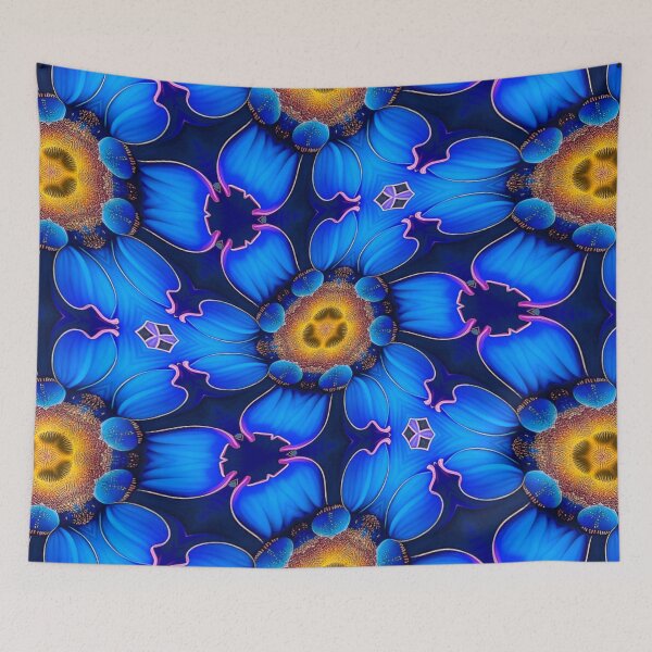 Item preview, Ai Blue Flower Pattern designed and sold by Patternflower.