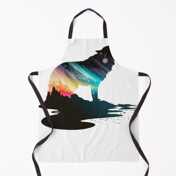 Item preview, Howling Wolf Cosmic Space Watercolor designed and sold by dencha.