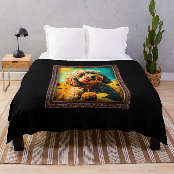 Item preview, Cockapoo Sunflower Painting Adorable Dog designed and sold by rafaeltto.