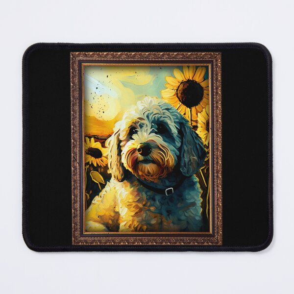 Item preview, Cockapoo Sunflower Painting Adorable Dog designed and sold by rafaeltto.