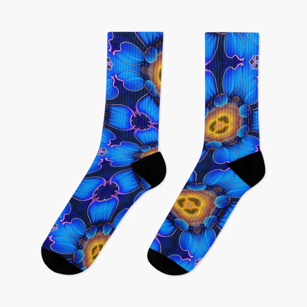 Item preview, Ai Blue Flower Pattern designed and sold by Patternflower.