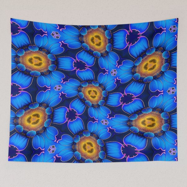 Item preview, Ai Blue Flower Pattern designed and sold by Patternflower.