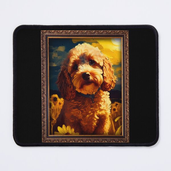 Item preview, Cockapoo Sunflower Painting Adorable Dog designed and sold by rafaeltto.