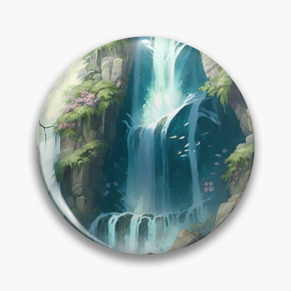 Item preview, Majestic Waterfall Anime Drawing designed and sold by LinearDimension.