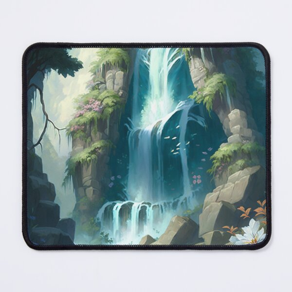 Item preview, Majestic Waterfall Anime Drawing designed and sold by LinearDimension.