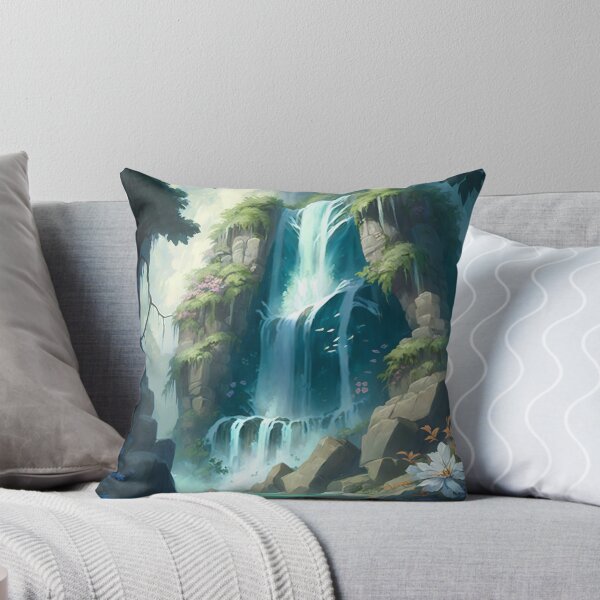 Item preview, Majestic Waterfall Anime Drawing designed and sold by LinearDimension.
