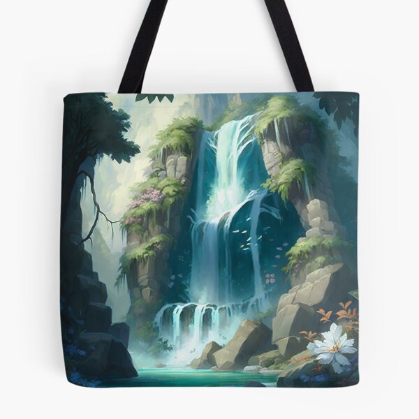 Item preview, Majestic Waterfall Anime Drawing designed and sold by LinearDimension.