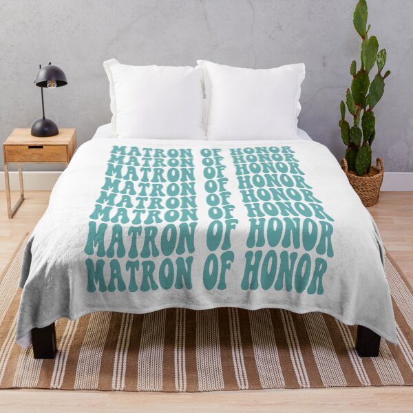 Item preview, Matron of Honor Beachy Teal Retro Graphic Bridal Party Gifts for Bachelorette Party designed and sold by mysticblvd.