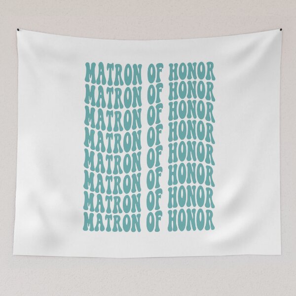 Item preview, Matron of Honor Beachy Teal Retro Graphic Bridal Party Gifts for Bachelorette Party designed and sold by mysticblvd.