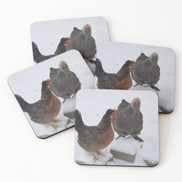 Item preview, Leghorn and Brahma in the snow designed and sold by WillsFleshArt.