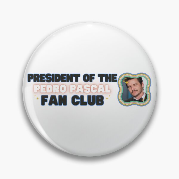 Item preview, President of the Pedro Pascal Fan Club Bumper Sticker designed and sold by Allison Sharaf.