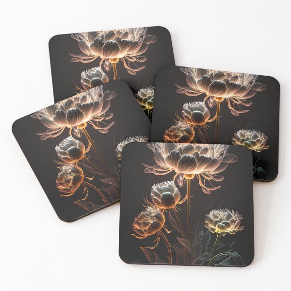 Item preview, flowers with Luminous Lights black background, led backlight artphotos 01 designed and sold by jetaiart.