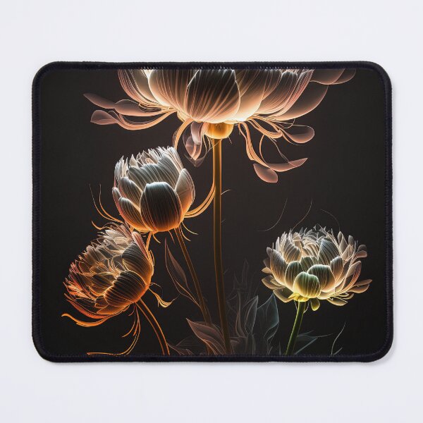 Item preview, flowers with Luminous Lights black background, led backlight artphotos 01 designed and sold by jetaiart.