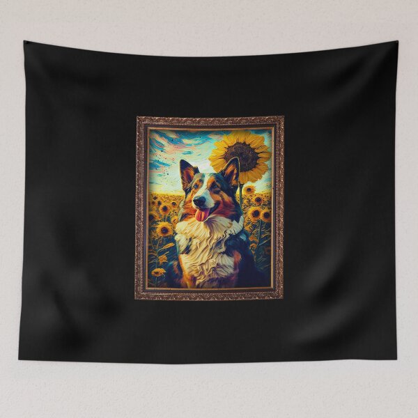 Item preview, Corman Shepherd Sunflower Painting Adorable Dog designed and sold by rafaeltto.