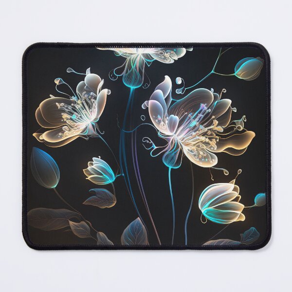 Item preview, flowers with Luminous Lights black background, led backlight artphotos 02 designed and sold by jetaiart.