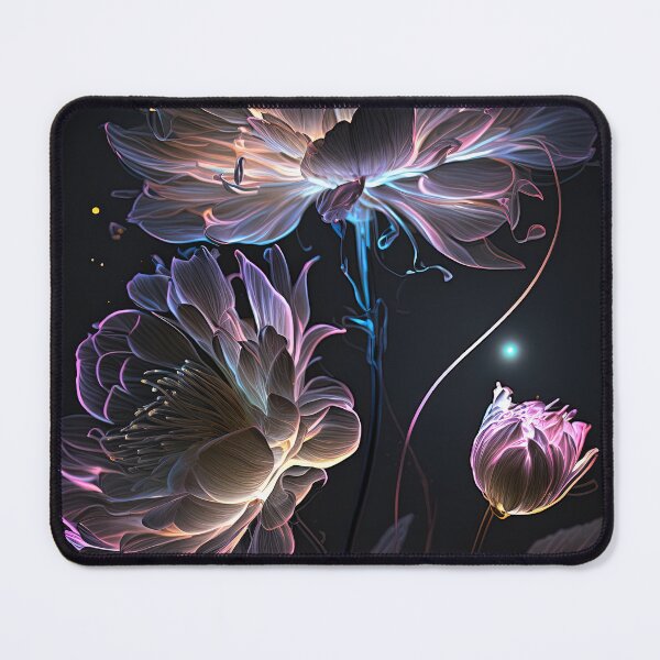 Item preview, flowers with Luminous Lights black background, led backlight artphotos 03 designed and sold by jetaiart.