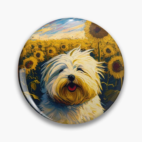 Item preview, Coton de Tulear Sunflower Painting Adorable Dog designed and sold by rafaeltto.