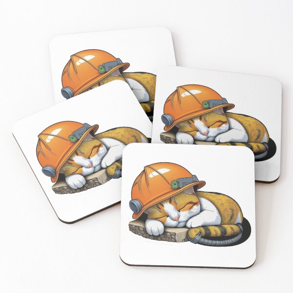 Item preview, Cute Sleeping Cat with Hard Hat designed and sold by Your Favorite Store.
