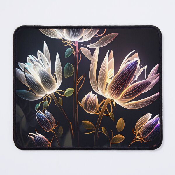 Item preview, flowers with Luminous Lights black background, led backlight artphotos 05 designed and sold by jetaiart.