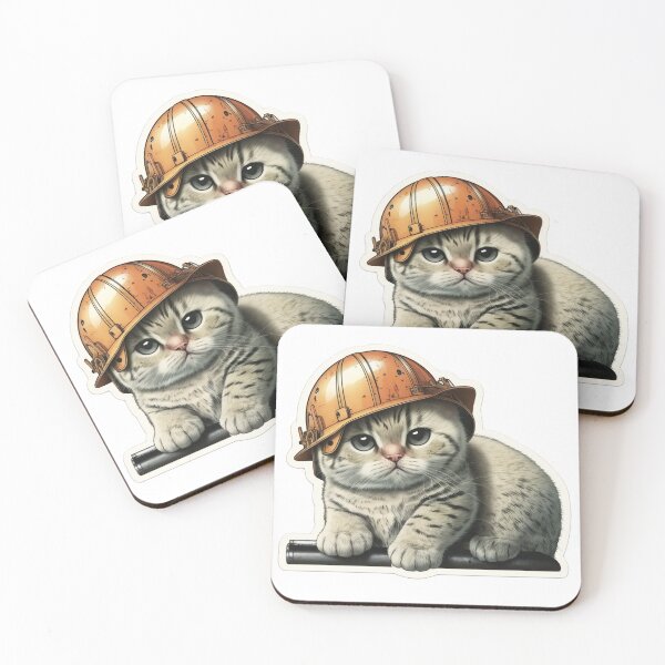 Item preview, Cute Cat with Hard Hat designed and sold by Your Favorite Store.