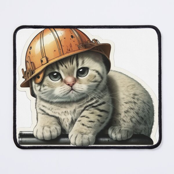 Item preview, Cute Cat with Hard Hat designed and sold by Your Favorite Store.