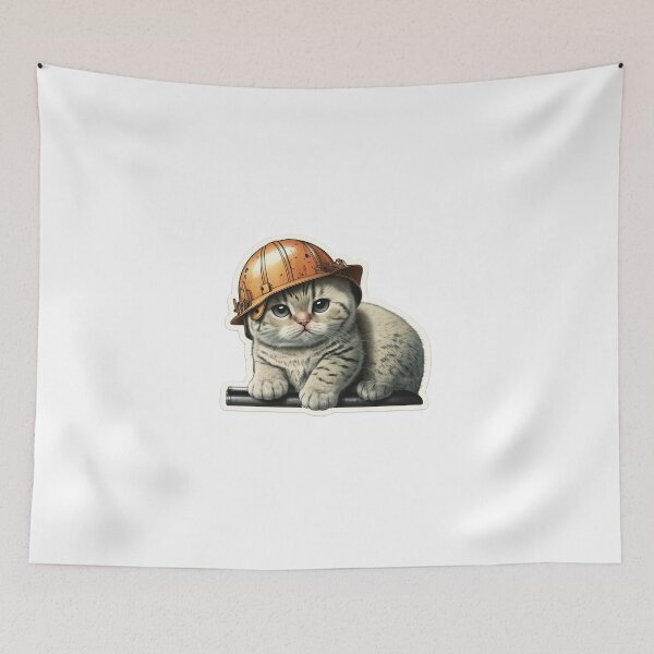 Item preview, Cute Cat with Hard Hat designed and sold by Your Favorite Store.