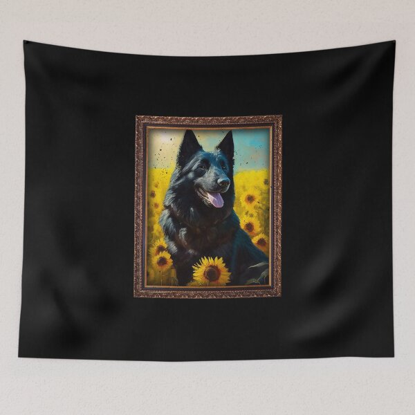 Item preview, Croatian Sheepdog Sunflower Painting Adorable Dog designed and sold by rafaeltto.