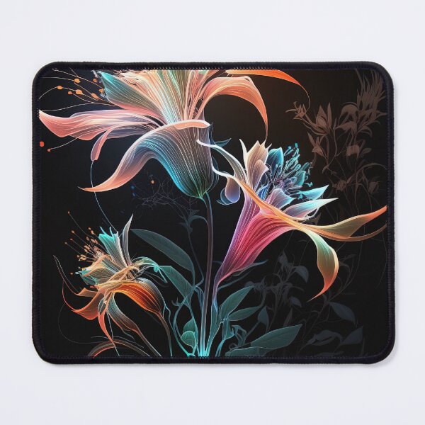 Item preview, flowers with Luminous Lights black background, led backlight artphotos 06 designed and sold by jetaiart.
