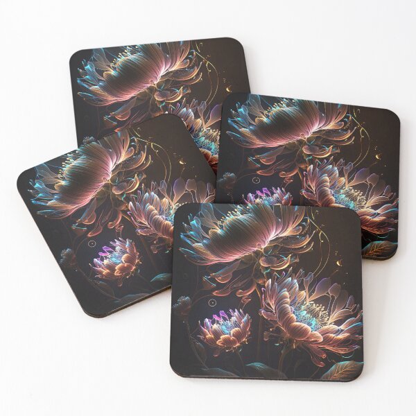Item preview, flowers with Luminous Lights black background, led backlight artphotos 07 designed and sold by jetaiart.