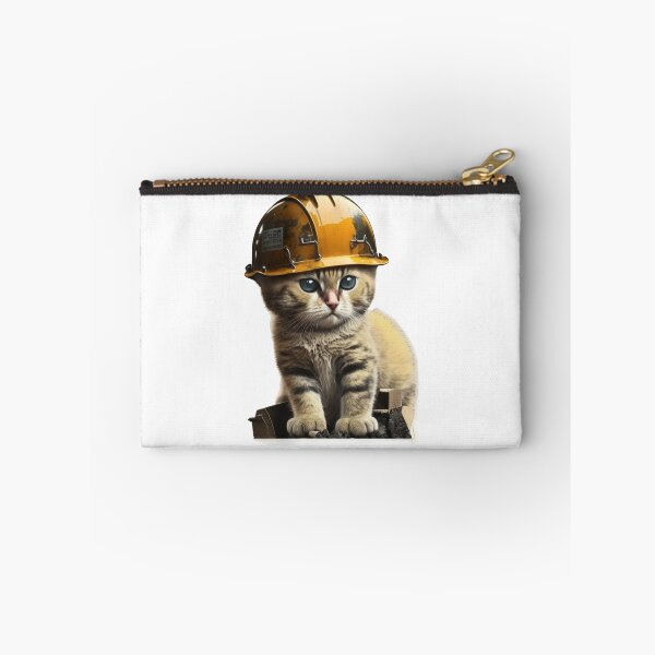 Item preview, Cute Cat with Hard Hat designed and sold by iamamiraj.
