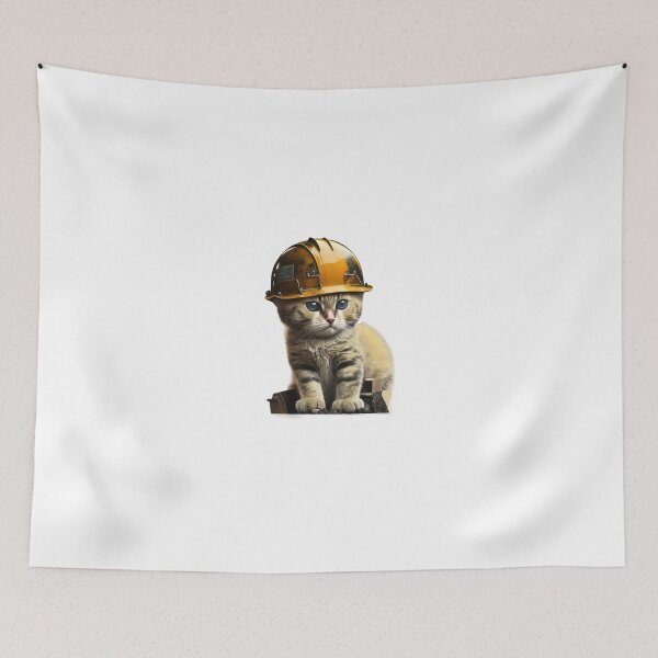 Item preview, Cute Cat with Hard Hat designed and sold by Your Favorite Store.