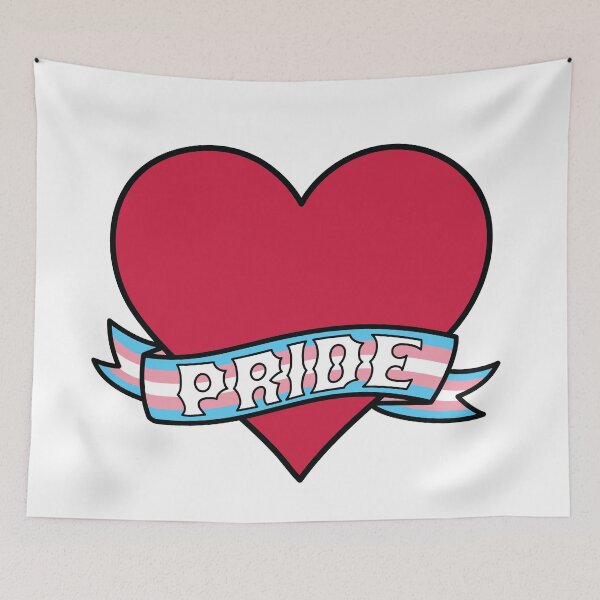 Item preview, Trans Pride Heart Banner designed and sold by ArtliciousHUMAN.