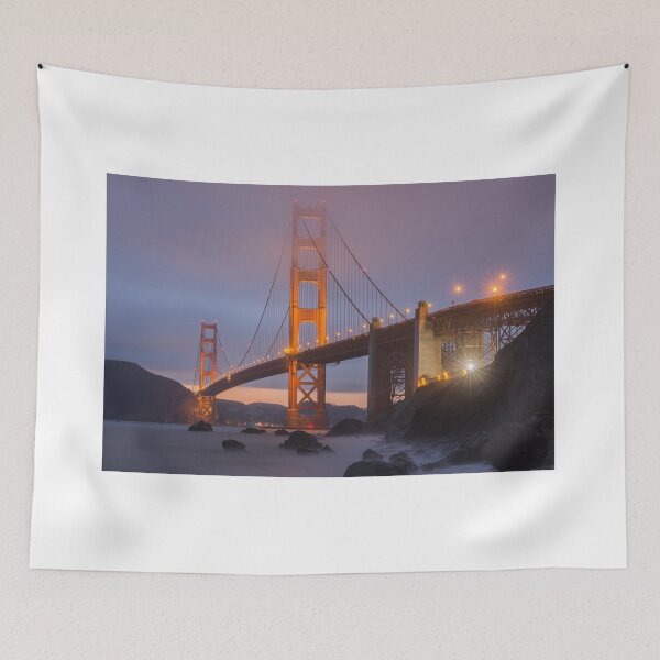 Item preview, The Golden Gate Bridge with Foggy Skies via Baker Beach designed and sold by yhelfman.