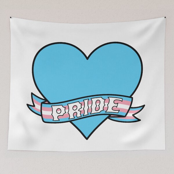 Item preview, Trans Pride Heart Banner designed and sold by ArtliciousHUMAN.