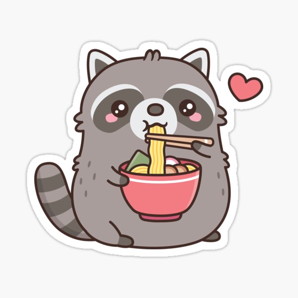 Raccoon Heart Vinyl Sticker — Amy Richards Illustration