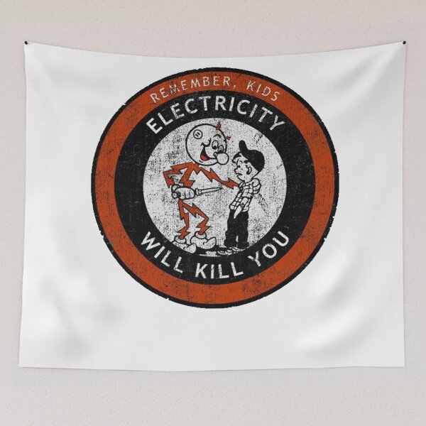 Item preview, Remember Kids Electricity Funny Vintage  designed and sold by warrendani.