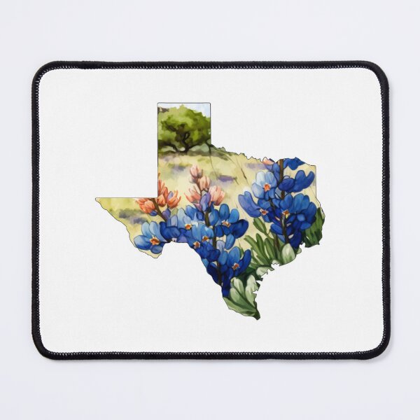 Item preview, Texas Outline Watercolor Bluebonnets designed and sold by Bo-Bros-Tees.