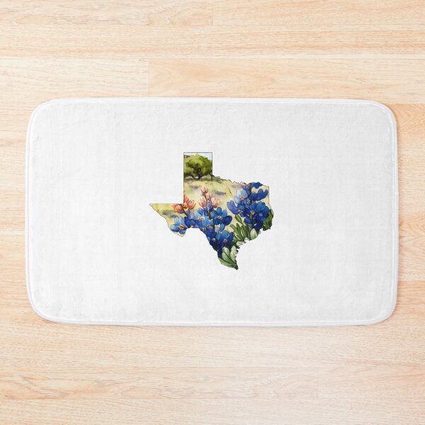 Item preview, Texas Outline Watercolor Bluebonnets designed and sold by Bo-Bros-Tees.