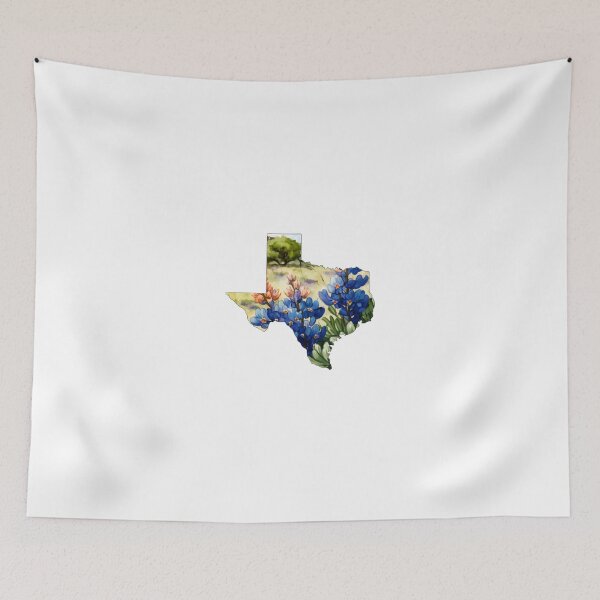 Item preview, Texas Outline Watercolor Bluebonnets designed and sold by Bo-Bros-Tees.